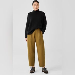 Eileen Fisher wool lantern pants tan size M